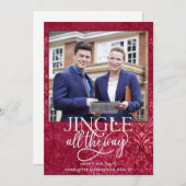 不動産業ビジネスのクリスマスフォト シーズンカード (正面/裏面)