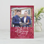 不動産業ビジネスのクリスマスフォト シーズンカード (スタンド正面)