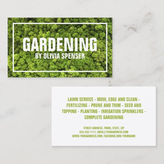 不動産業用庭師 名刺 (正面/裏面)