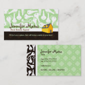 不動産業者のスローガンの名刺 名刺 (正面/裏面)