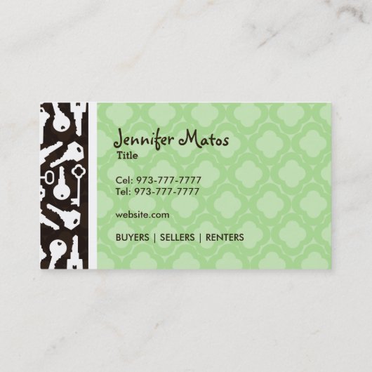 不動産業者のスローガンの名刺 名刺 (裏面)