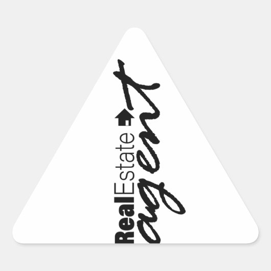 不動産業者のブランディングのステッカー 三角形シール (正面)