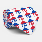 不動産業者の不動産仲介業者の赤白青の家 ネクタイ (ロール)