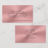 不動産業者の不動産業者の贅沢なピンクのクロム 名刺 (正面/裏面)