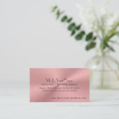 不動産業者の不動産業者の贅沢なピンクのクロム 名刺 (スタンド正面)