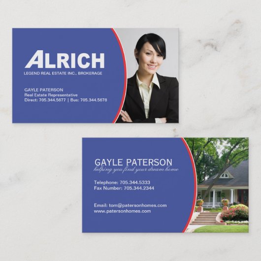 不動産業者の名刺 名刺 (正面/裏面)