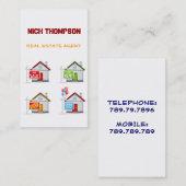 不動産業者の家の建物の賃貸料販売法の買物 名刺 (正面/裏面)