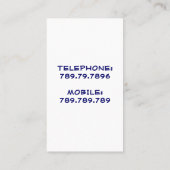 不動産業者の家の建物の賃貸料販売法の買物 名刺 (裏面)