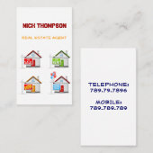 不動産業者の家の建物の賃貸料販売法の買物 名刺 (正面/裏面)