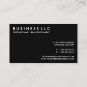 不動産業者の専門のダマスク織の家 名刺 (裏面)