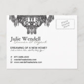 不動産業者の広告の郵便はがき 案内ポストカード (裏面)