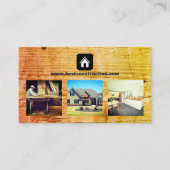 不動産業者の木工建築家具 名刺 (正面)