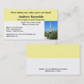 不動産業者の特性マネージャーの砂漠Southwes 名刺 (正面/裏面)