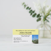 不動産業者の特性マネージャーの砂漠Southwes 名刺 (スタンド正面)