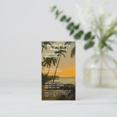 不動産業者またはビーチの特性管理 名刺 (スタンド正面)