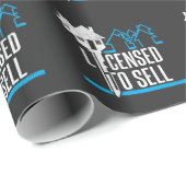 不動産業者を販売するために認可されるおもしろいな不動産仲介業者 ラッピングペーパー (ロールコーナー)