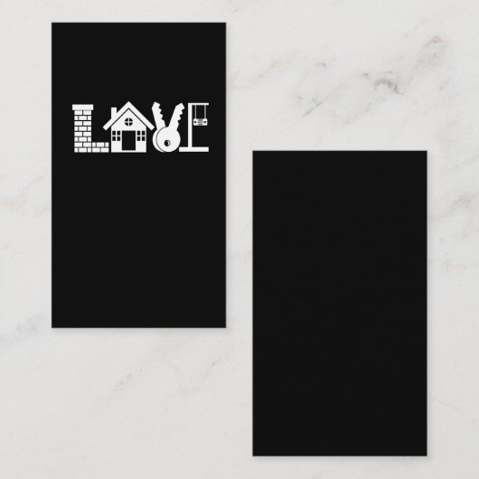 不動産業者: 販売された印の不動産仲介業者の特性愛 名刺 (正面/裏面)