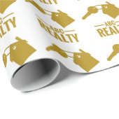 不動産業金ゴールドロゴティッシュペーパー ラッピングペーパー (ロールコーナー)