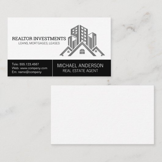 不動産業 |建物名刺 名刺 (正面/裏面)