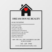 不動産窓の実在デカールで印象を与える ウィンドウサイン (シート)