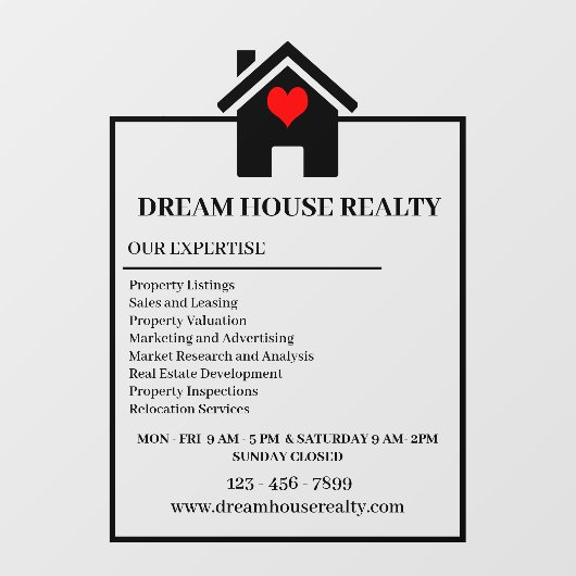 不動産窓の実在デカールで印象を与える ウィンドウサイン (シート)