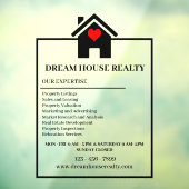 不動産窓の実在デカールで印象を与える ウィンドウサイン (シート3)