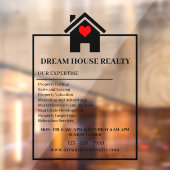 不動産窓の実在デカールで印象を与える ウィンドウサイン (シート2)