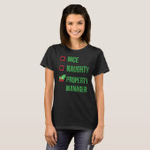 不動産管理者パジャマおもしろいクリスマス Tシャツ (正面フル)