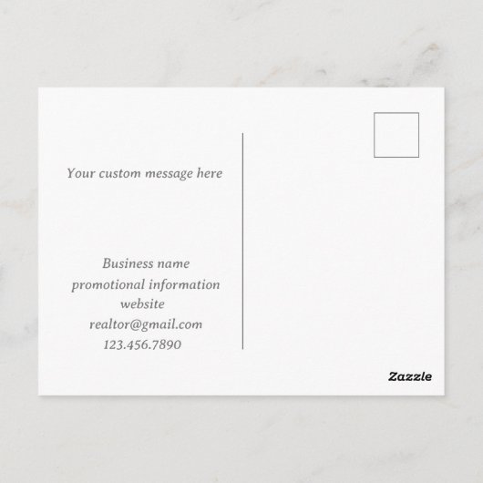 不動産紹介ありがとう ピンクの家 ポストカード (裏面)