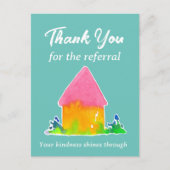 不動産紹介ありがとう ピンクの家 ポストカード (正面)