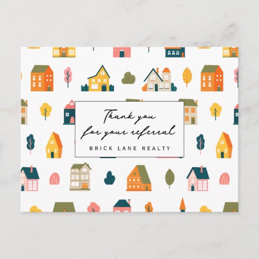 不動産紹介のお礼ハウス ポストカード (正面)