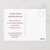 不動産紹介感謝の秋のビジネス紹介 ポストカード (裏面)