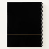 不動産計画ポートフォリオ – 黒 |金ゴールド ノートブック (裏面)