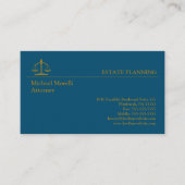 不動産計画 – 青 | ゴールド 名刺 (正面)