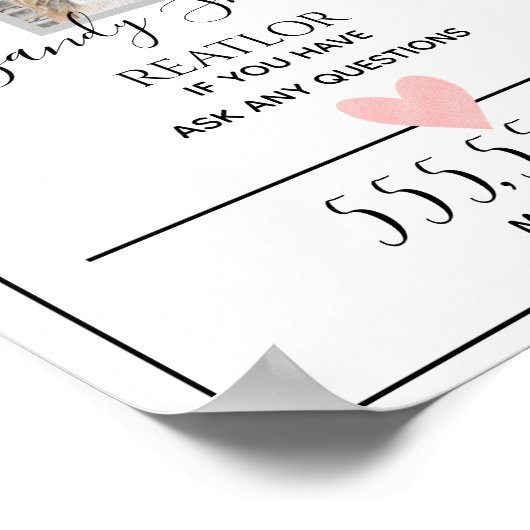 不動産証実在印の売り場実在 ポスター (角)