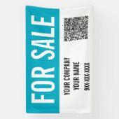不動産販売用QRコード付き看板 横断幕 (縦)
