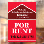 不動産賃貸の大きな太字看板ステッカー ウィンドウサイン (シート2)