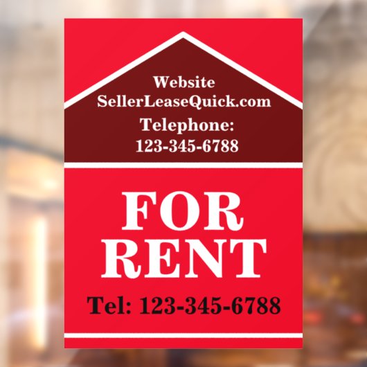 不動産賃貸の大きな太字看板ステッカー ウィンドウサイン (シート2)
