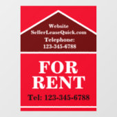 不動産賃貸の大きな太字看板ステッカー ウィンドウサイン (シート)