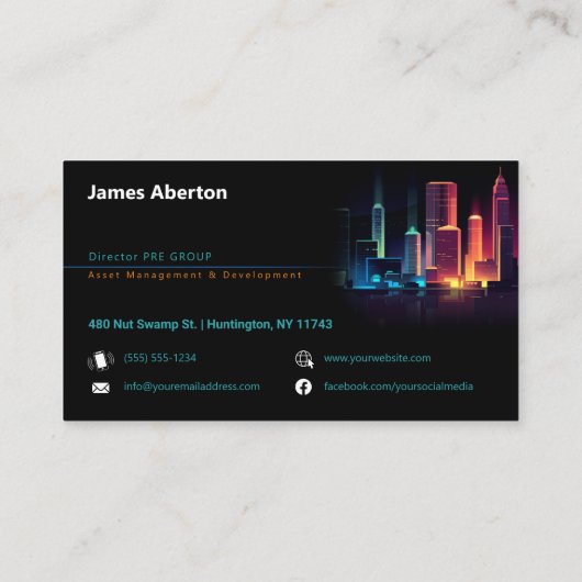 不動産開発投資会社 名刺 (裏面)