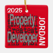 不動産開発者のエクストラナリティカスタム セラミックオーナメント (正面)