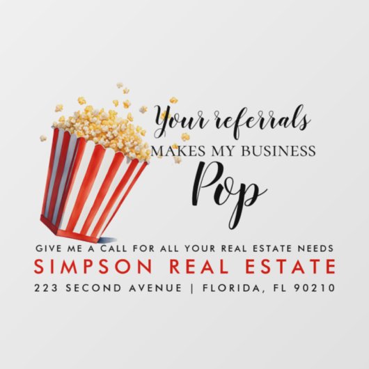 不動産 あなたの紹介が私の仕事を作る ウィンドウサイン (シート)