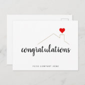 不動産 おめでとう 新しい家 ポストカード (正面/裏面)