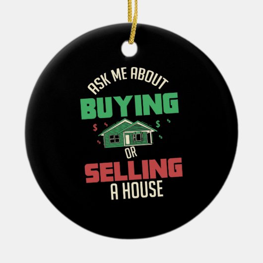 不動産 - お聞きください セラミックオーナメント (正面)