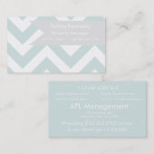 不動産|シェブロンのティール（緑がかった色） 名刺 (正面/裏面)