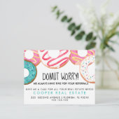 不動産 ドーナツ 紹介のお知らせ 案内ポストカード (スタンド正面)