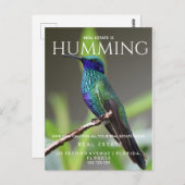 不動産 ハミングバード ポップバイ ポストカード スクエア (正面/裏面)