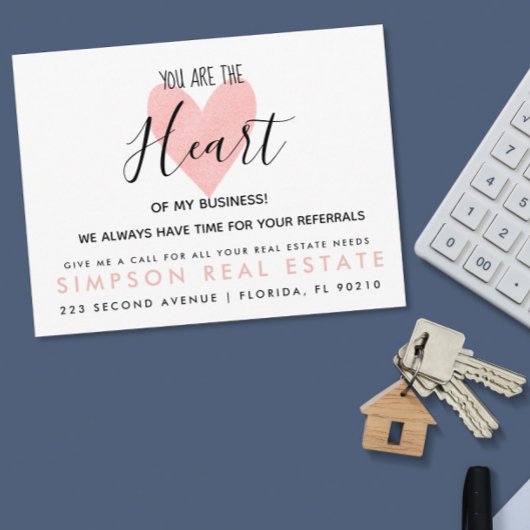 不動産 ハート 紹介のお知らせ 案内ポストカード