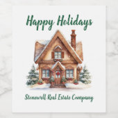 不動産 ビジネス クリスマス オーダーメイド ワインラベル (シングルラベル)