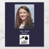 不動産 ブルー ID ワイン ラベル (シングルラベル)